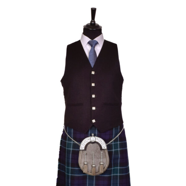 Argyle Waistcoat – Black Barathea product image