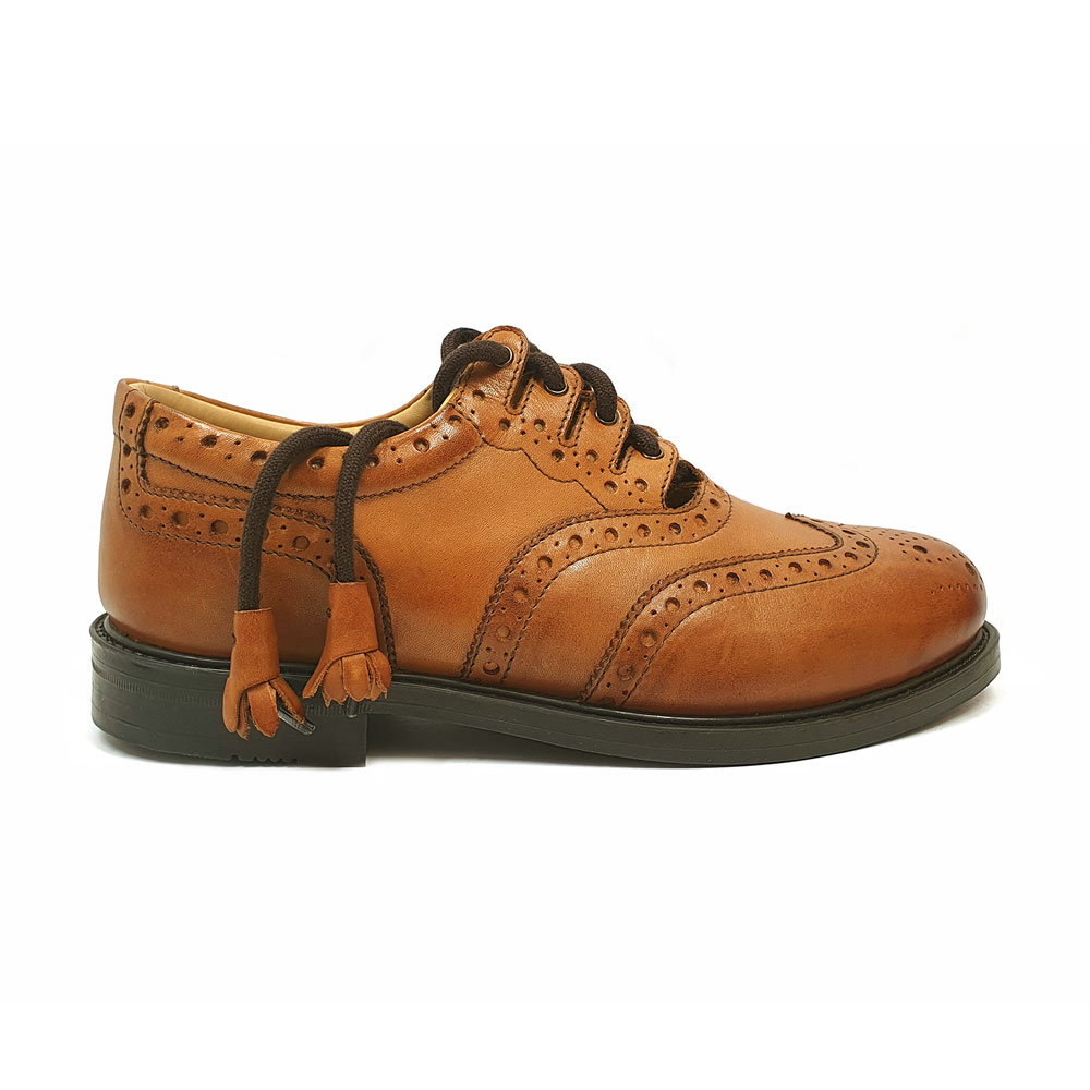 Campsie brown Ghillie brogue, view 2
