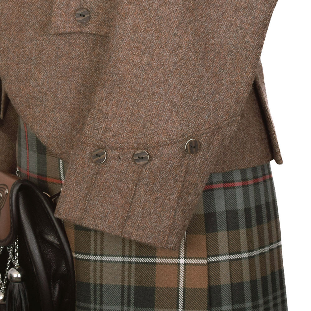 Argyll Brown Tweed cuff detail
