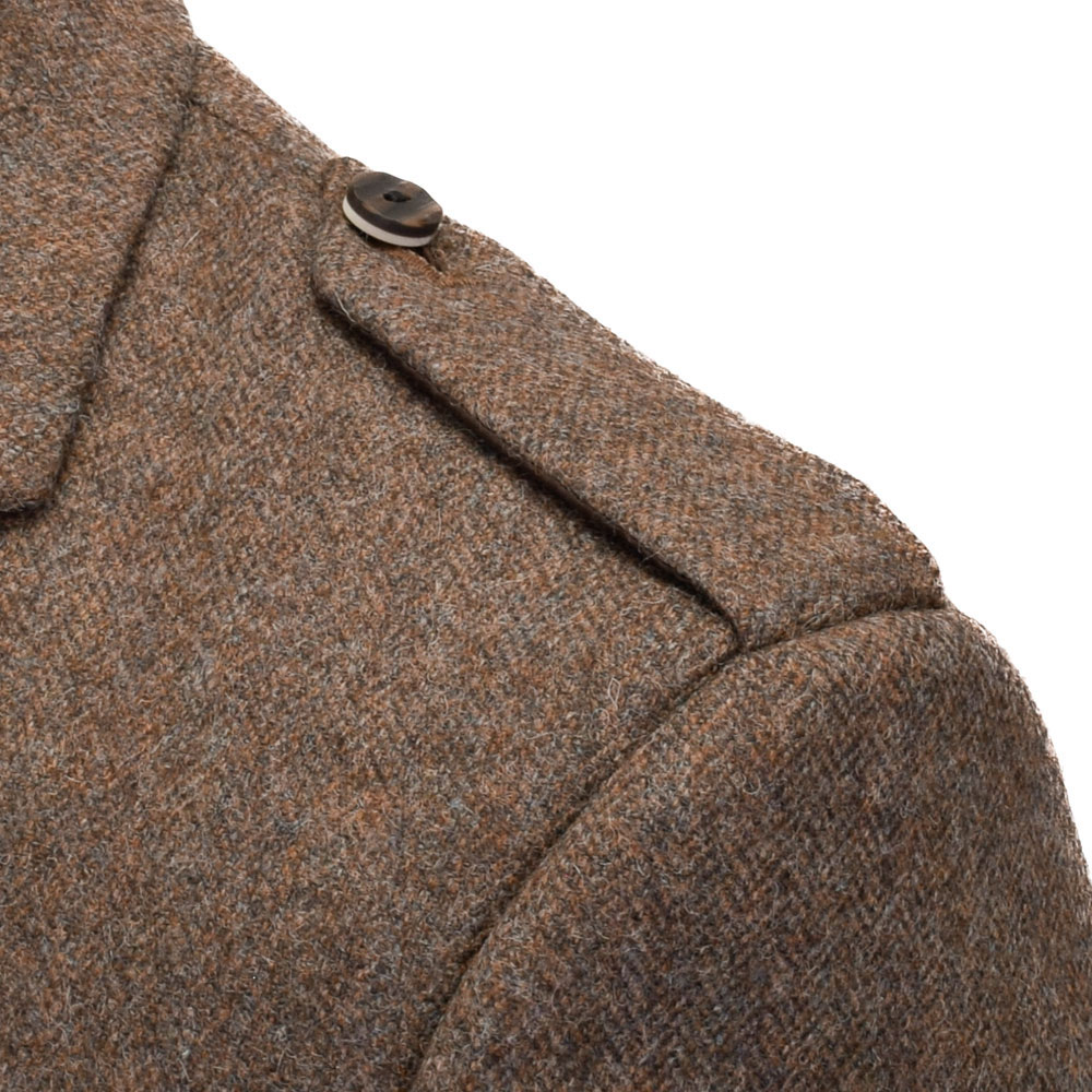 Argyll Brown Tweed epaulette detail