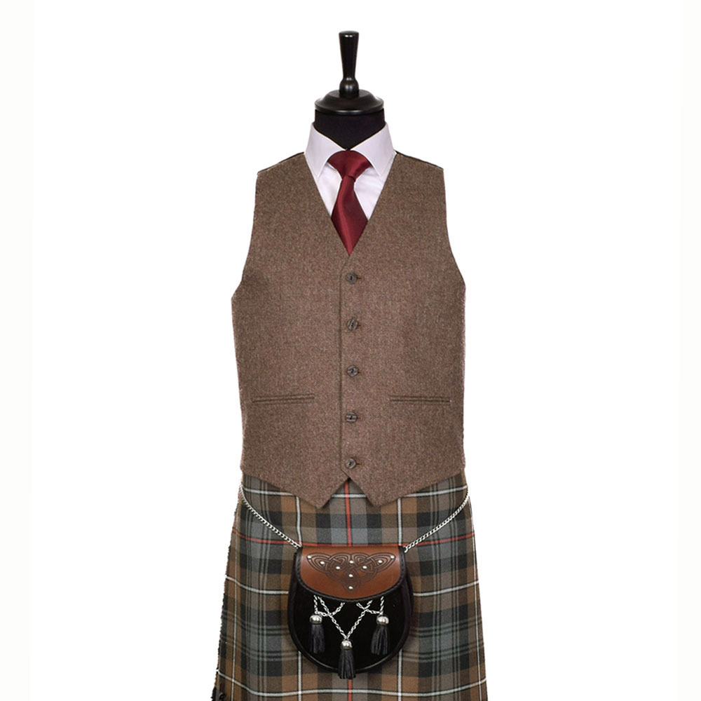 Argyll Brown Tweed waistcoat