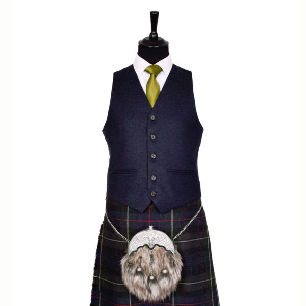 V-AREB-Elgin-Blue-Tweed-Vest Argyll Elgin Blue Tweed waistcoat