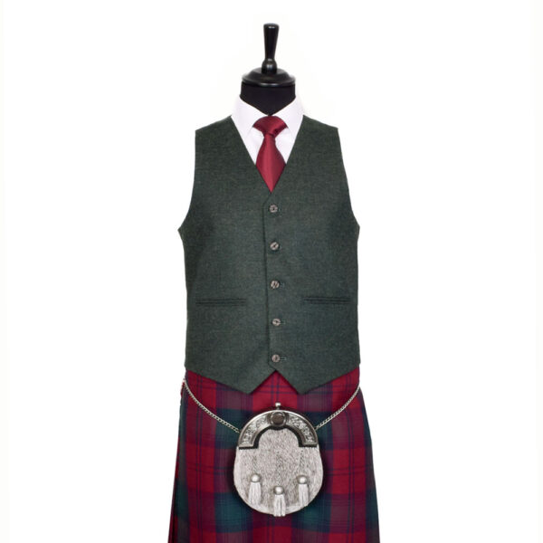 Argyll Huntly Green Tweed waistcoat