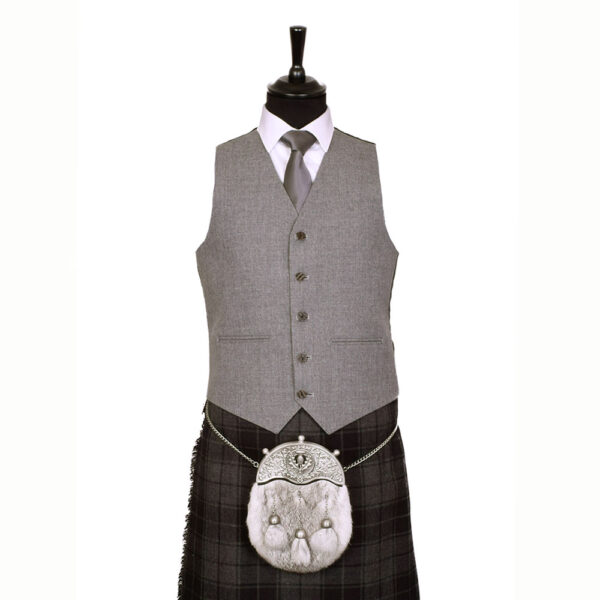 Braemar Light Grey Arrochar Tweed jacket and waistcoat