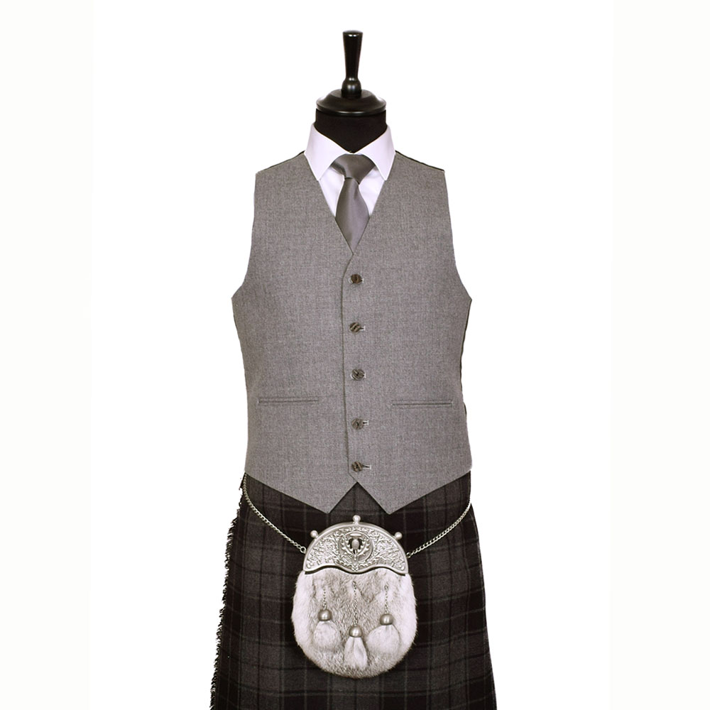 Braemar Light Grey Arrochar Tweed jacket and waistcoat
