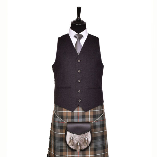 V-BRLC-Charcoal-Arrochar-Vest Braemar Charcoal Arrochar Tweed waistcoat