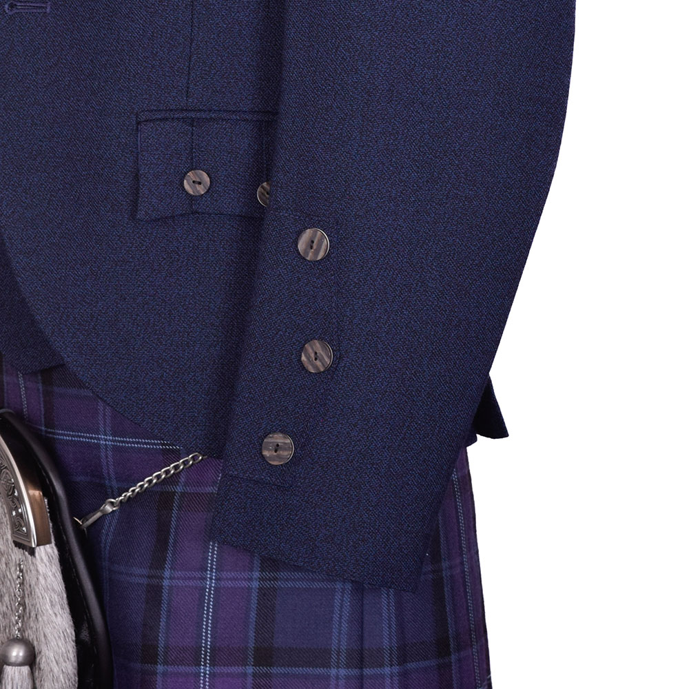 Braemar Navy Arrochar Tweed cuff detail