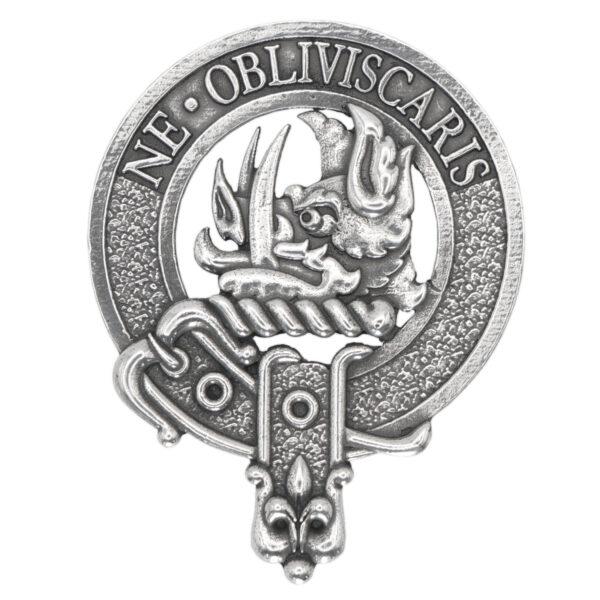 Campbell clan crest cap badge in antique silver finish