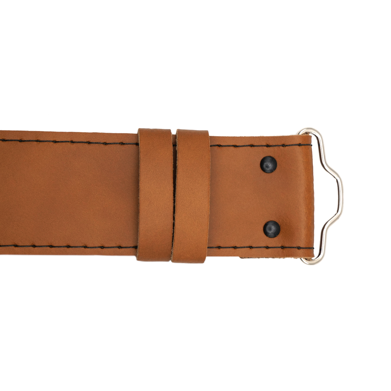Campsie brown leather belt detail