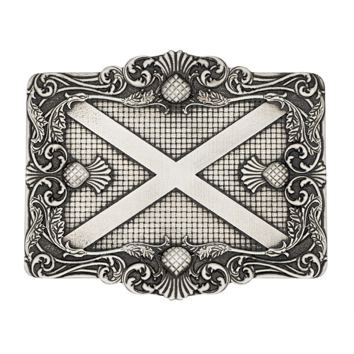 Caledonia Saltire Belt Buckle in antique finish