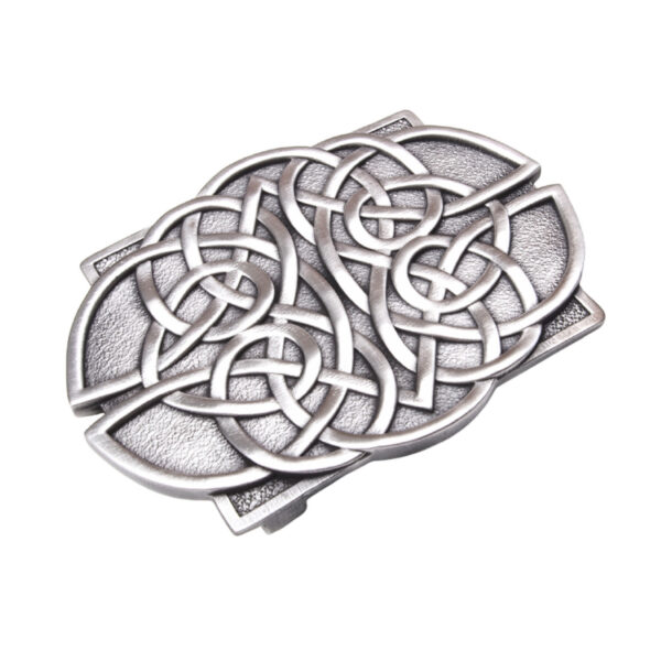 Celtic Lace belt buckle side view