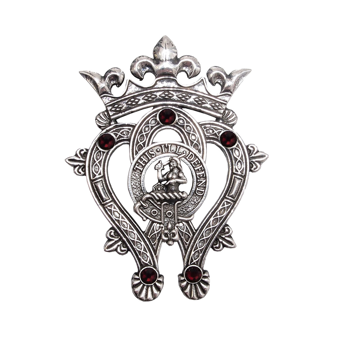 Luckenbooth clan crest brooch