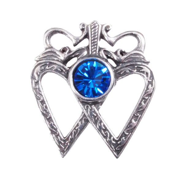 Patterned Luckenbooth gemstone brooch