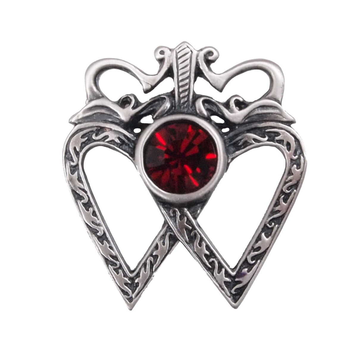 Patterned Luckenbooth brooch with antique finish