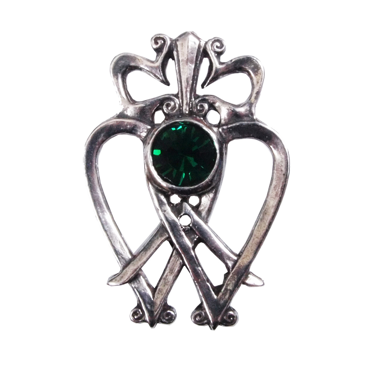 Plain Luckenbooth Brooch with gemstone - Image 3