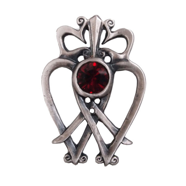 Plain Luckenbooth Brooch with gemstone