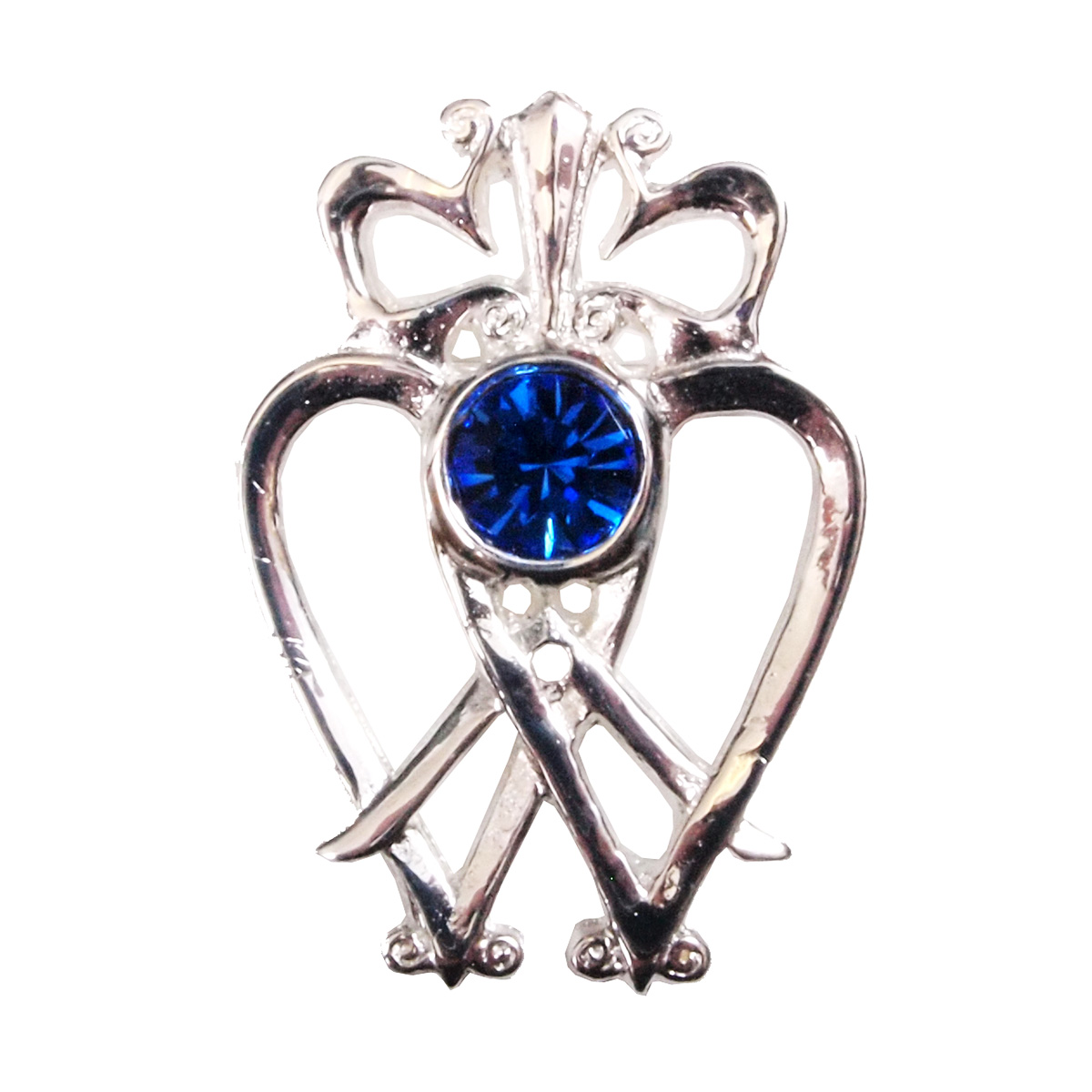 Plain Luckenbooth Brooch with gemstone - Image 2