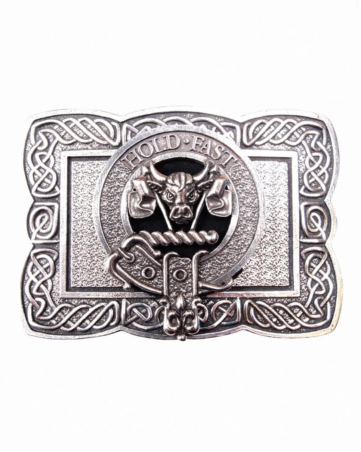 Scottish Clan Crest Celtic Knot Belt Buckle