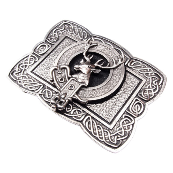 Stag belt buckle, square product view