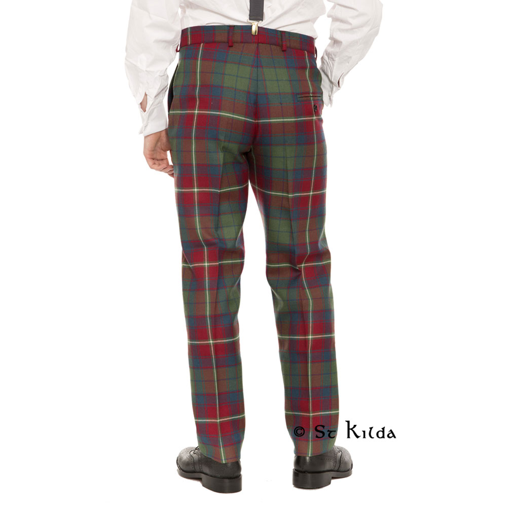 Standard tartan trews, rear view