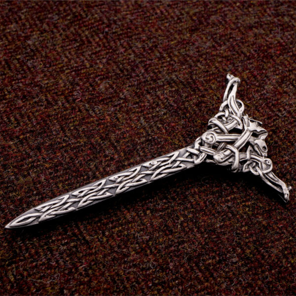 Book-of-Kells-Interlaced-Beasts-Kiltpin-4-4 Book of Kells interlaced beasts kilt pin, square product view