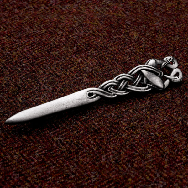 Book-of-Kells-Interlaced-Wading-Birds-Kiltpin-4-4 Book of Kells interlaced wading birds kilt pin, square product view