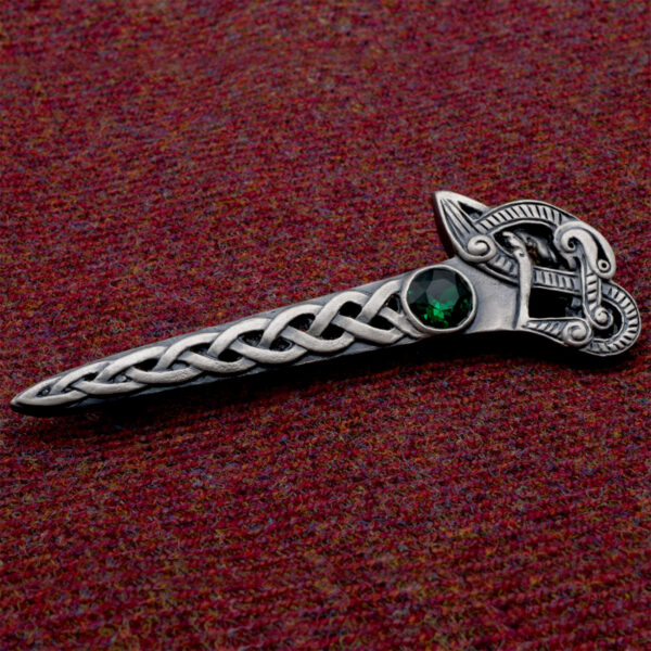 Book-of-Kells-Swan-Kiltpin-4-4 Book of Kells swan kilt pin, square product view
