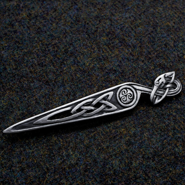 Book-of-Kells-Wading-Bird-Triskelion-Kiltpin-4-4 Book of Kells wading bird triskelion kilt pin, square product view