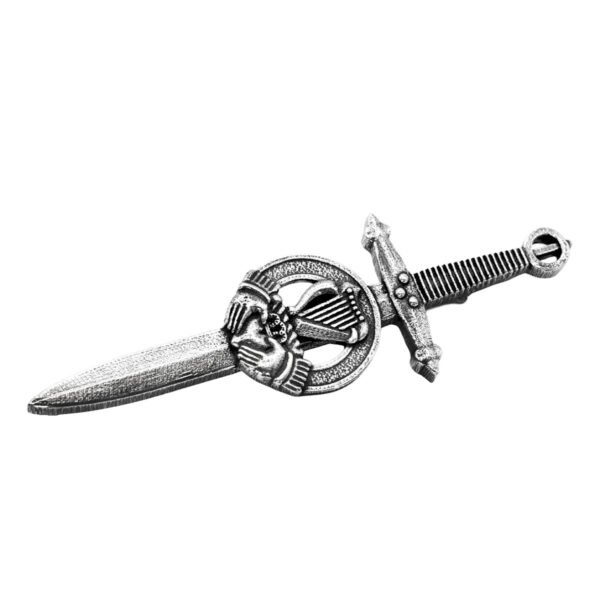 Irish harp kilt pin, square product view