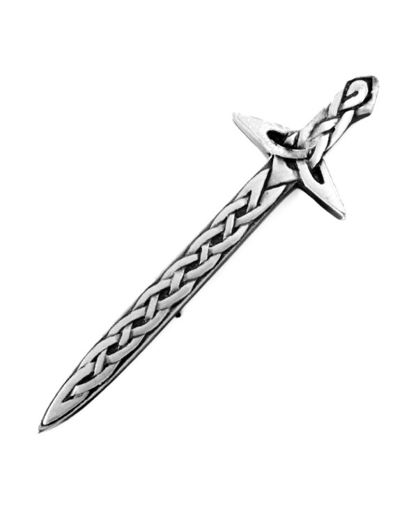 Interlaced broad sword kilt pin