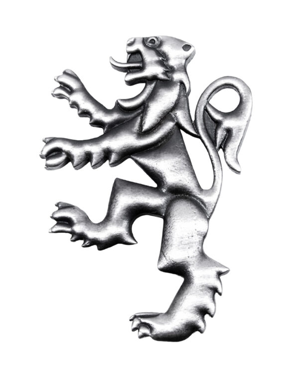 Scottish Lion Rampant kilt pin with antique finish