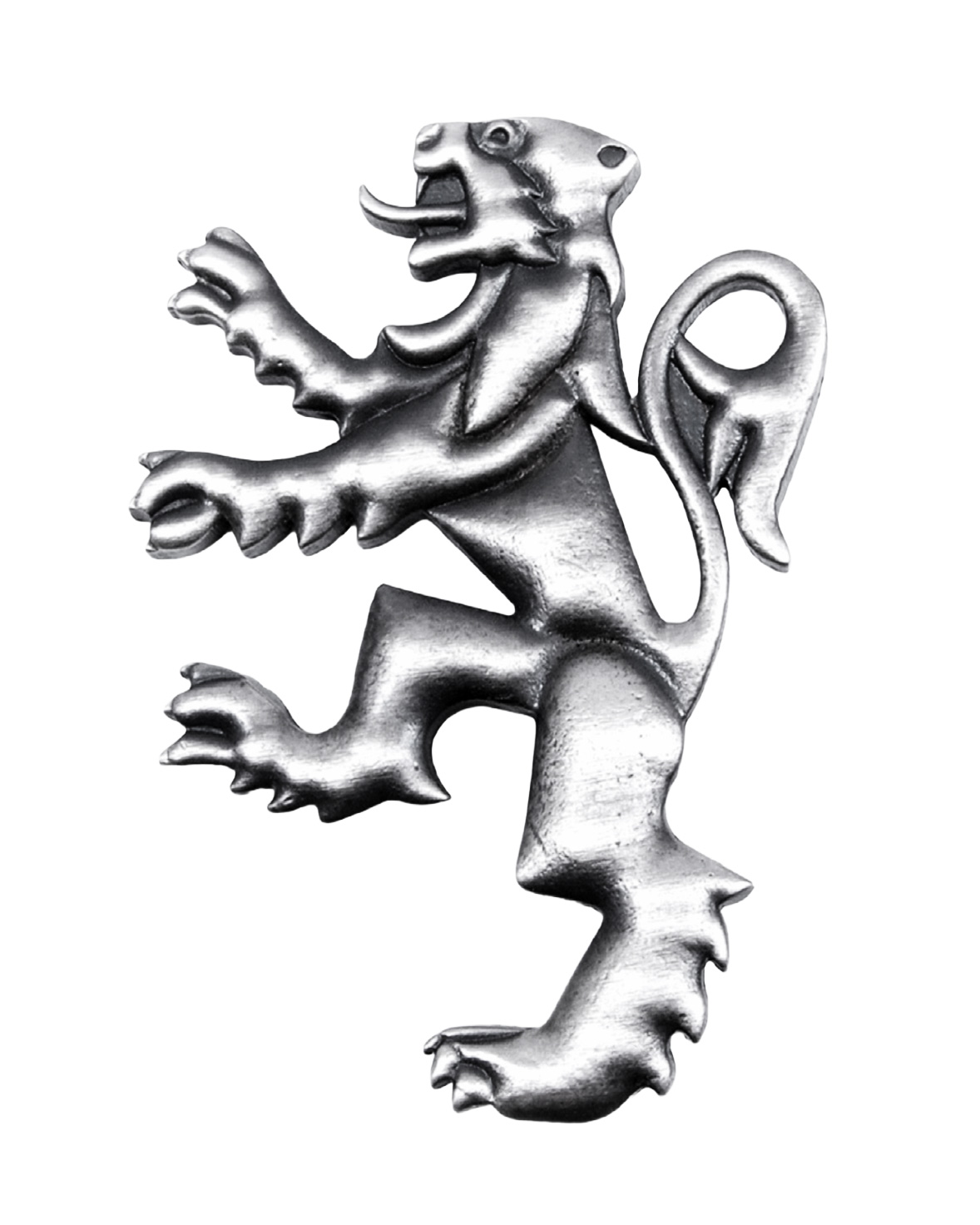 Scottish Lion Rampant kilt pin with antique finish