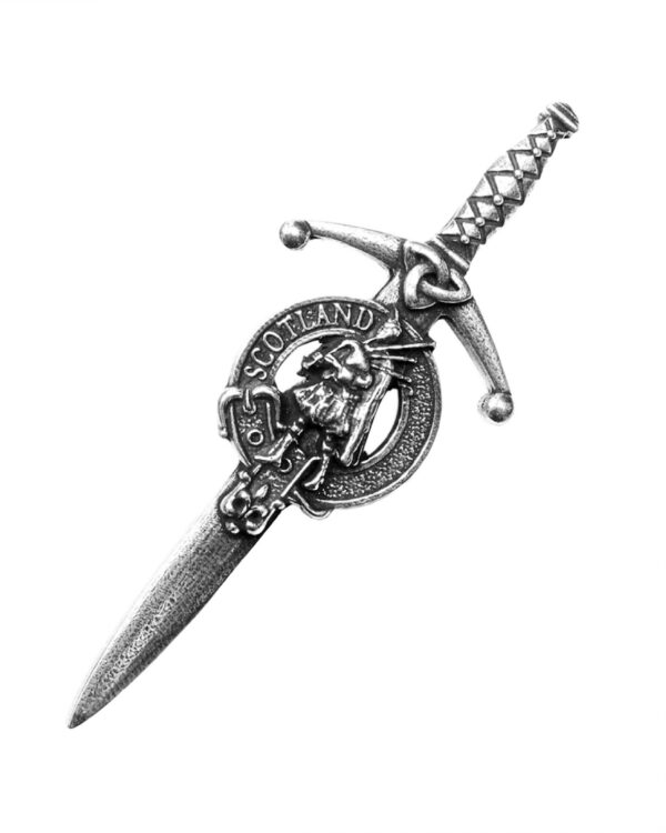 Bagpiper crest kilt pin