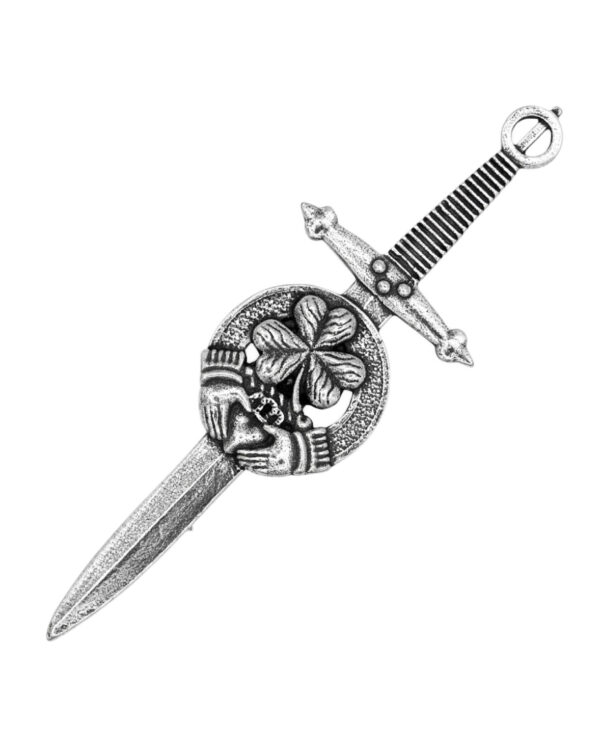 Irish shamrock kilt pin