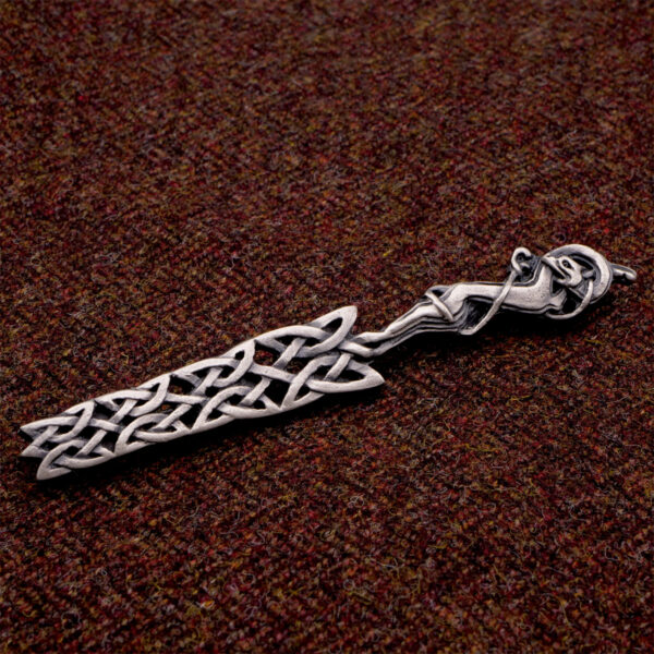 The-Book-of-Kells-Cat-Beast-Kilt-Pin-4-4 Book of Kells cat beast kilt pin, square product view