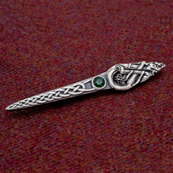 The-Book-of-Kells-Interlaced-Dog-Kiltpin-4-4 Book of Kells interlaced dog kilt pin, square product view