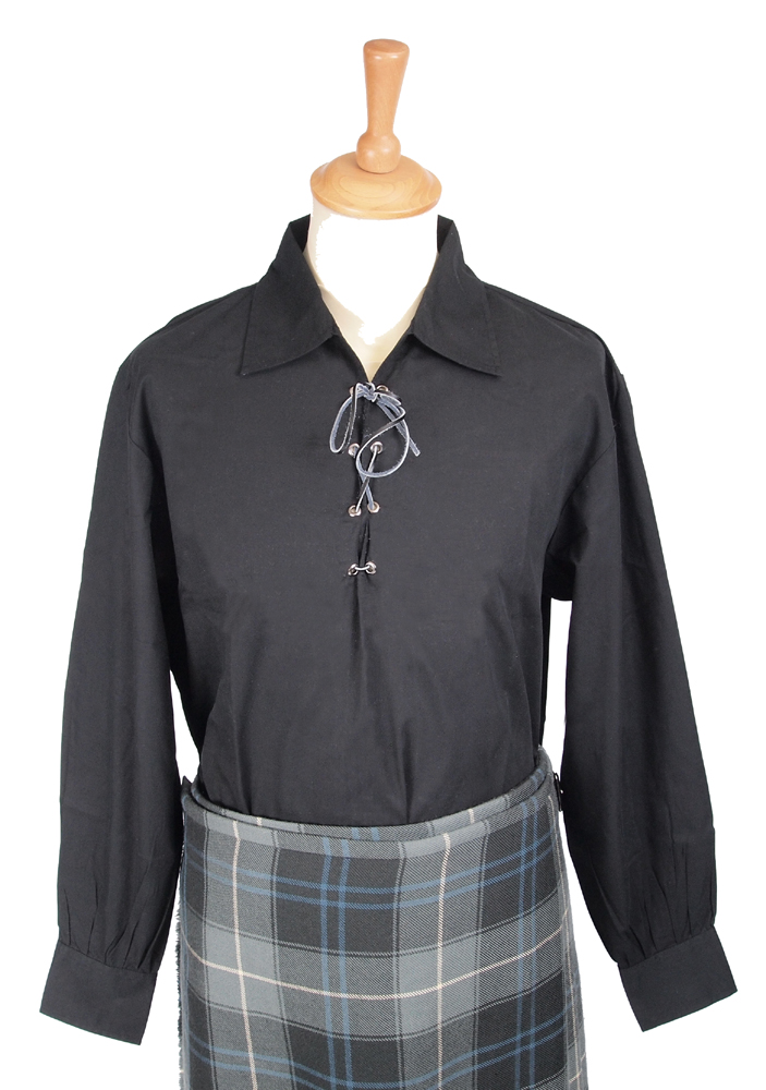 Black Ghillie or Jacobite shirt