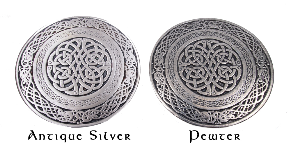 Celtic Knot circular belt buckle detail view 2