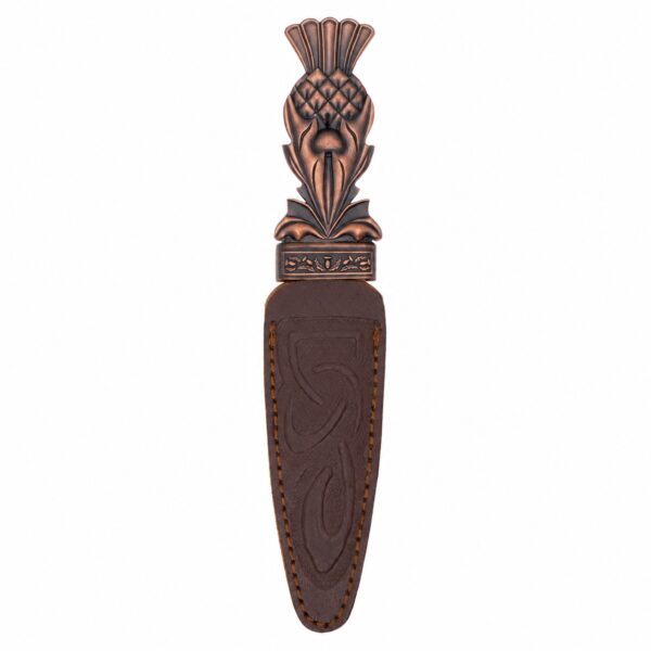 C-SD15 – 2 Celtic Deco Thistle plated sgian dubh detail