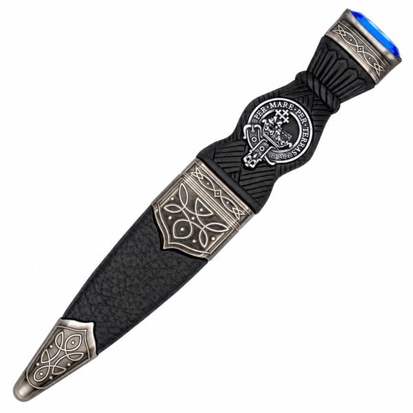 C-SD3C Clan Crest Sgian Dubh with Celtic metalwork