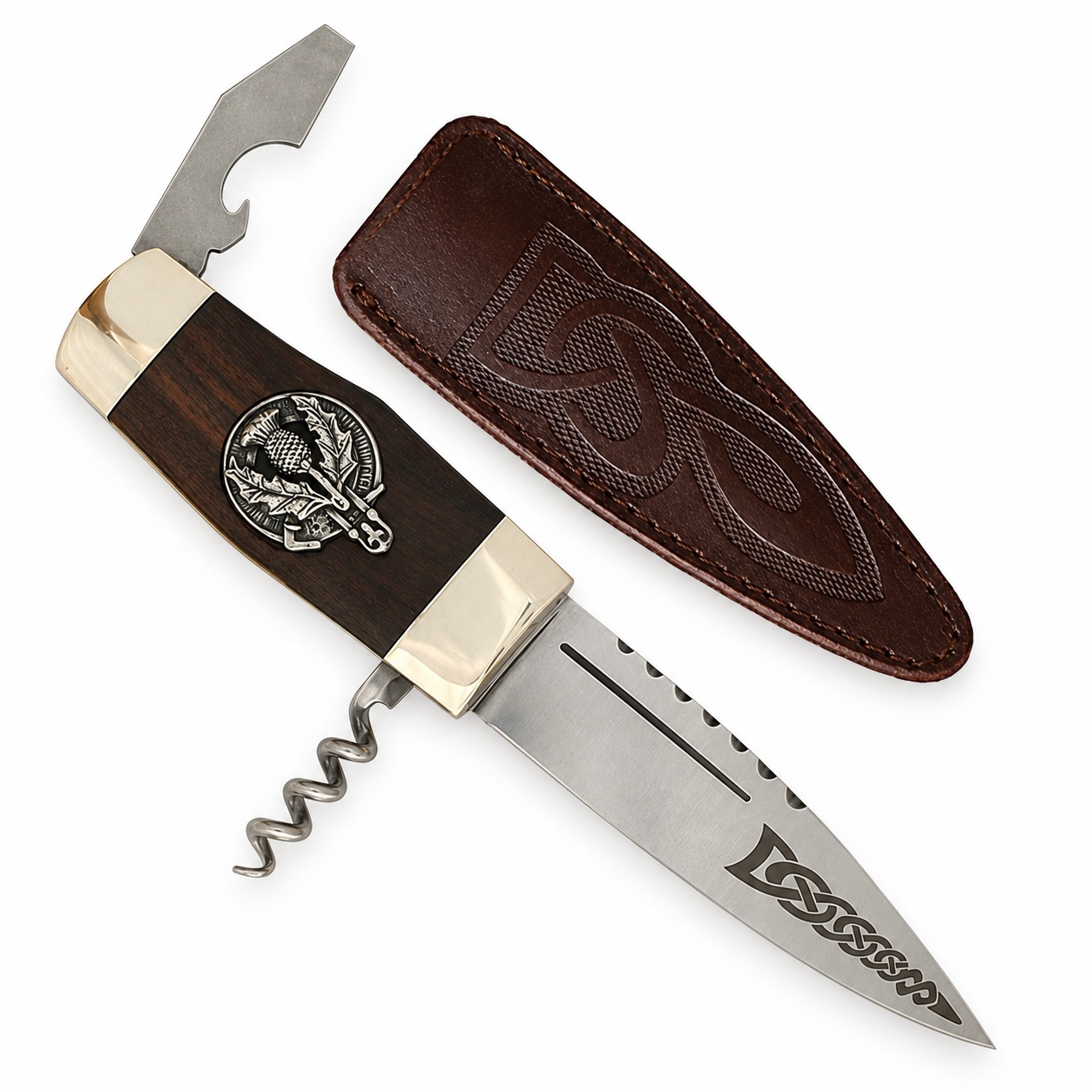The Officer Sgian Dubh with clan crest