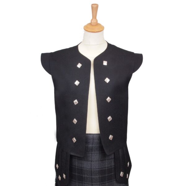 Chieftain / Frontier Waistcoat in black barathea
