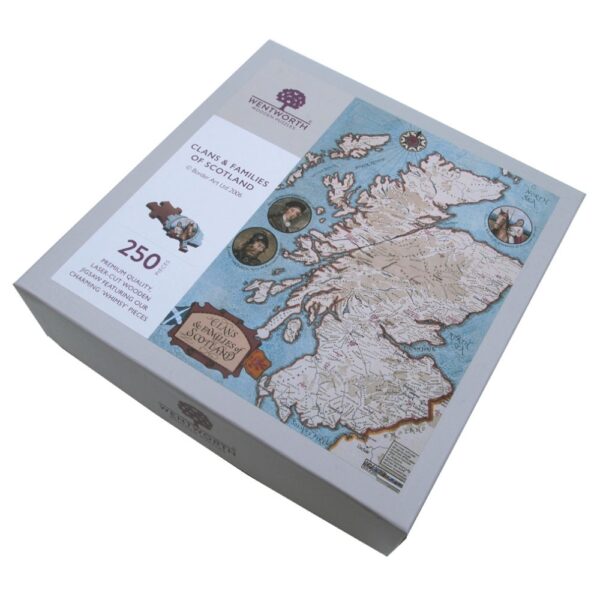 Clan Map of Scotland 250-piece wooden jigsaw puzzle