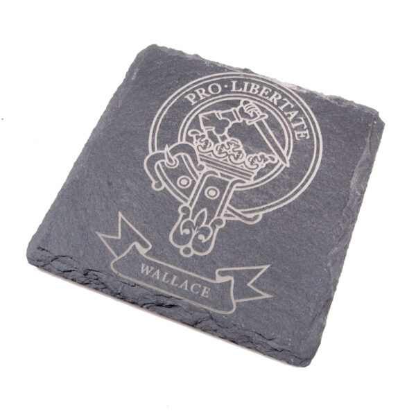 Set of four etched slate coasters by Gaelic Themes