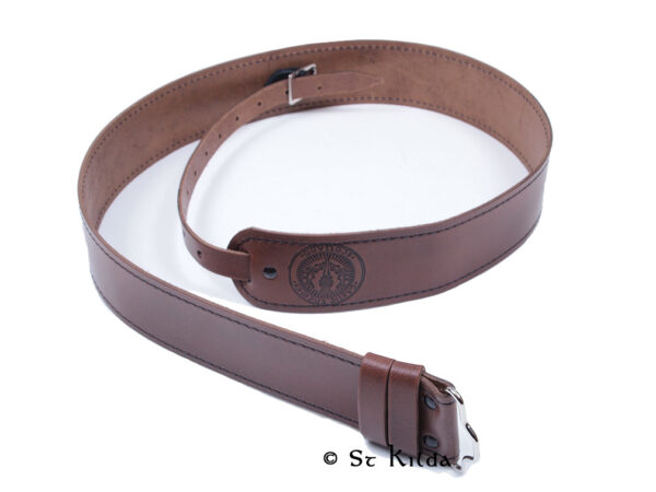 Plain Brown Leather Kilt Belt