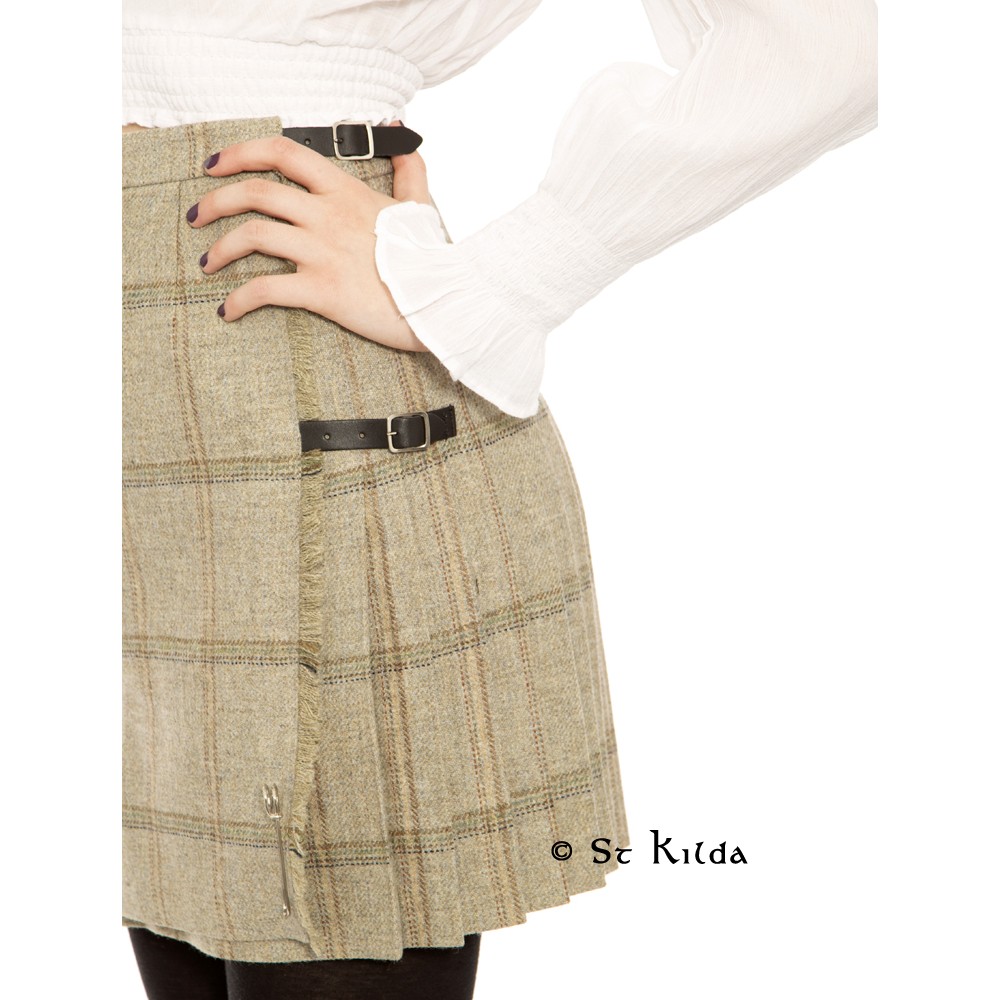 Ladies tweed kilted skirt, alternate view