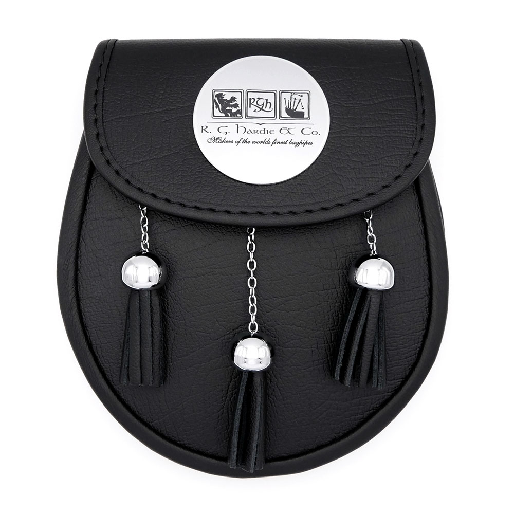 Metal Tassel Day Pipe Band Sporran with Disc, example configuration
